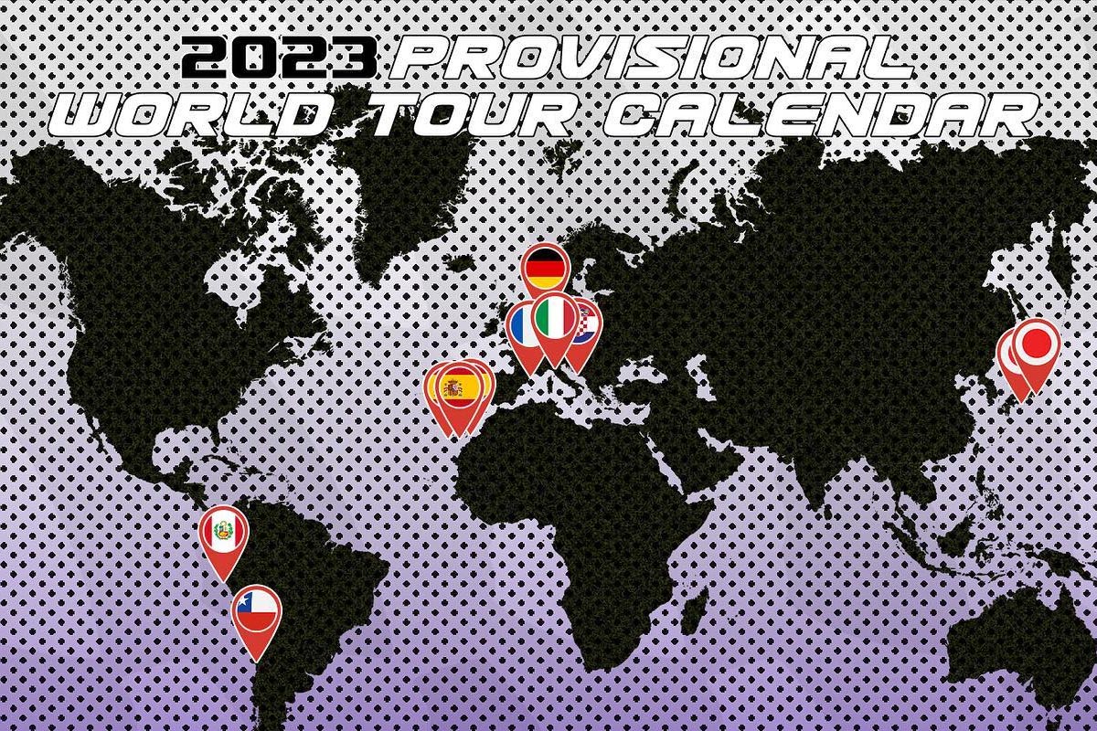 PWA World Tour, le calendrier 2023